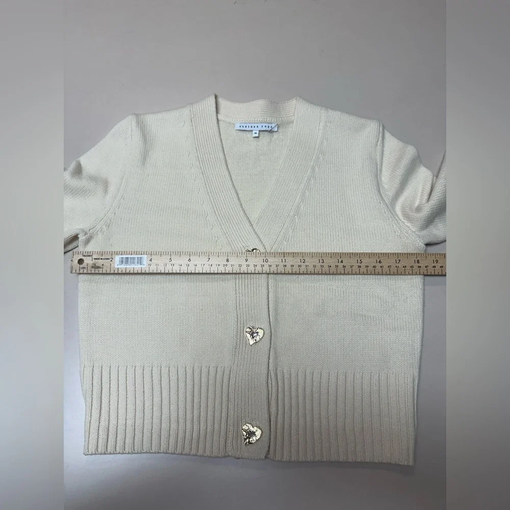 Endless Rose Cream Cardigan with Gold Buttons - Picture 8 of 14